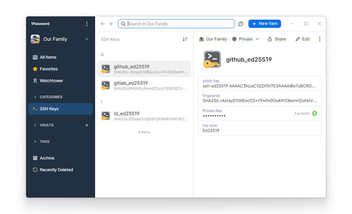 1Password SSH Keys